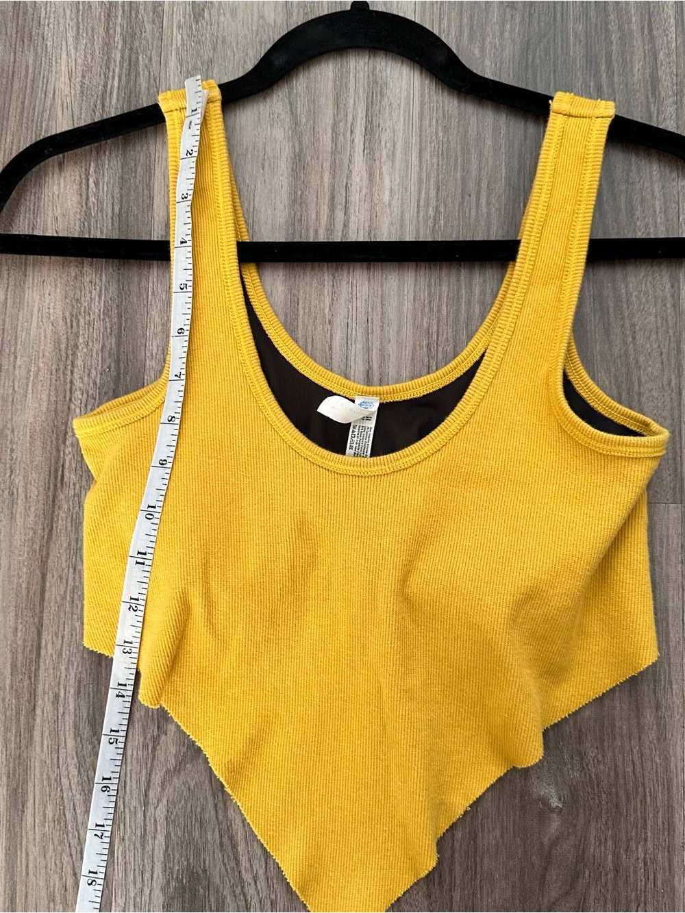Mustard Yellow Ribbed Tank Top - Picture 6 of 6
